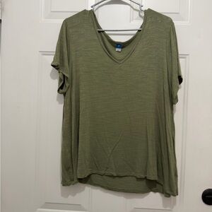 Old Navy Sage Green V-Neck Blouse